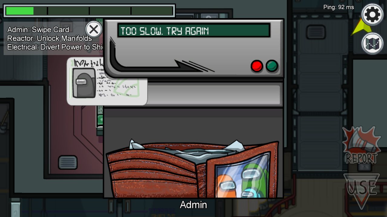 A crewmate working through a task panel