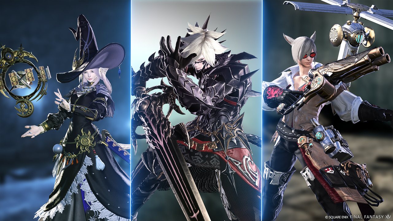 Two characters in ornate armour side by side