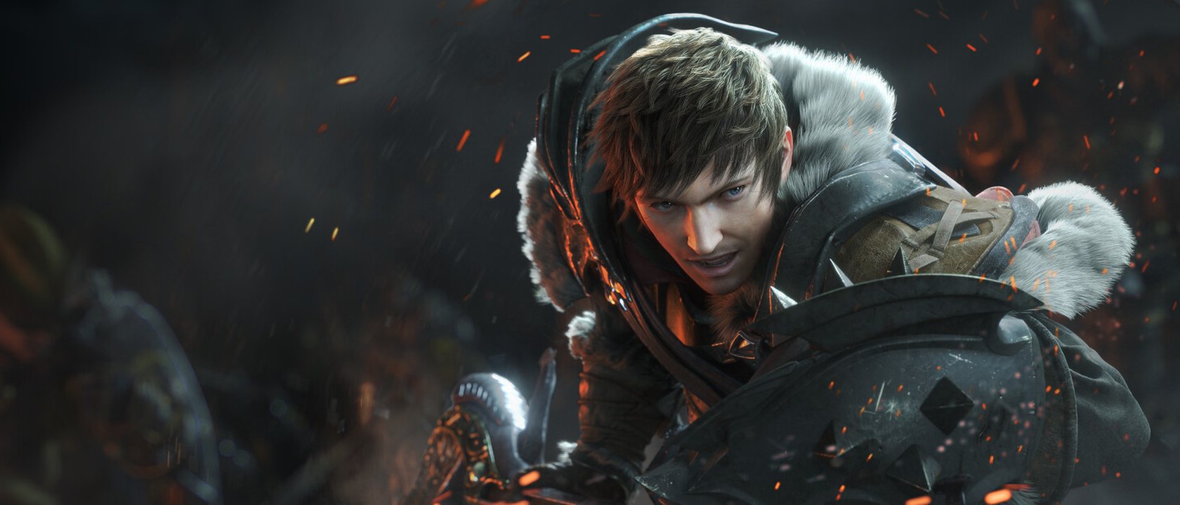 Final Fantasy XIV artwork: an adventurer in dark armour