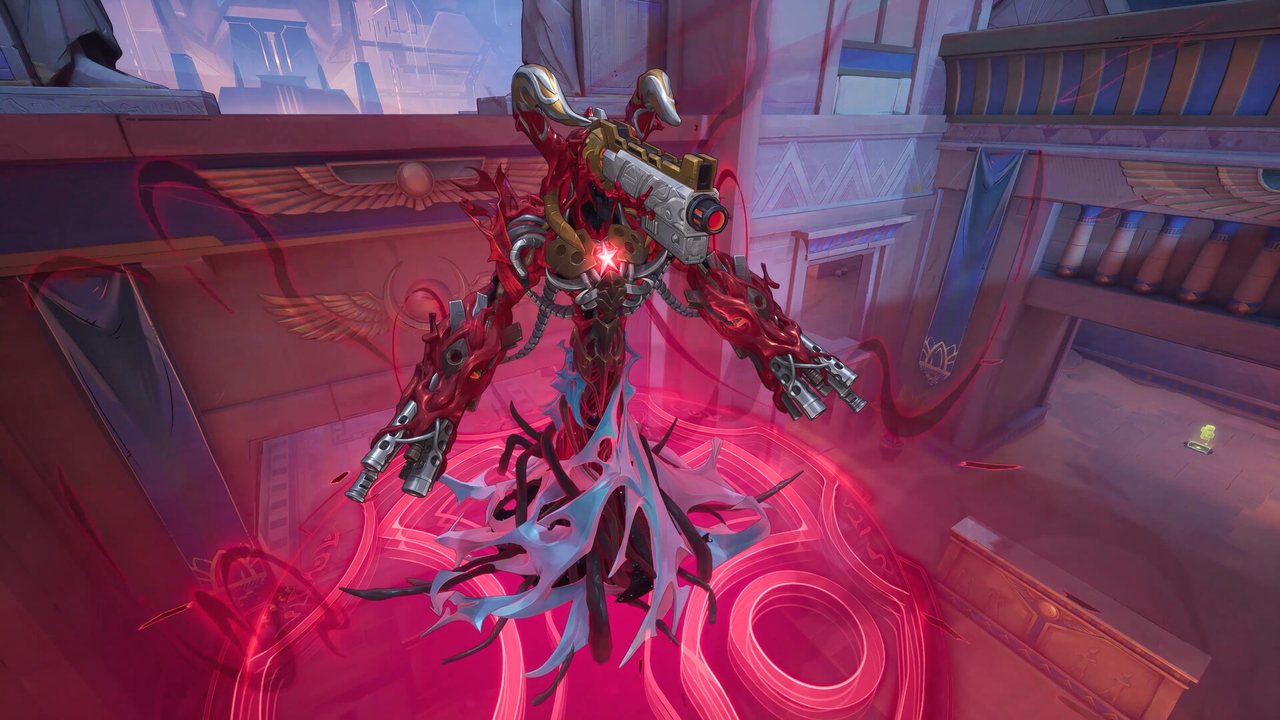 Heroes clashing in a neon-lit arena